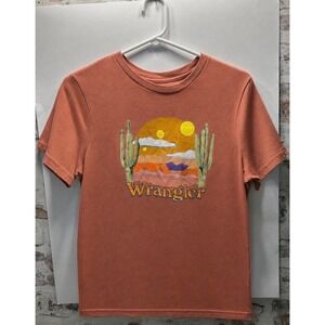 Wrangler Women's M Desert View Graphic T-Shirt Heather Redwood Cotton Tee NWOT